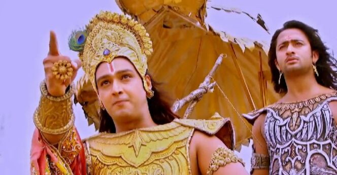 
					Krisna dan Arjuna dalam film Mahabharata. 