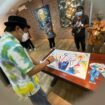Suasana pembukaan pameran tunggal Nyoman Sujana Kenyem bertajuk 