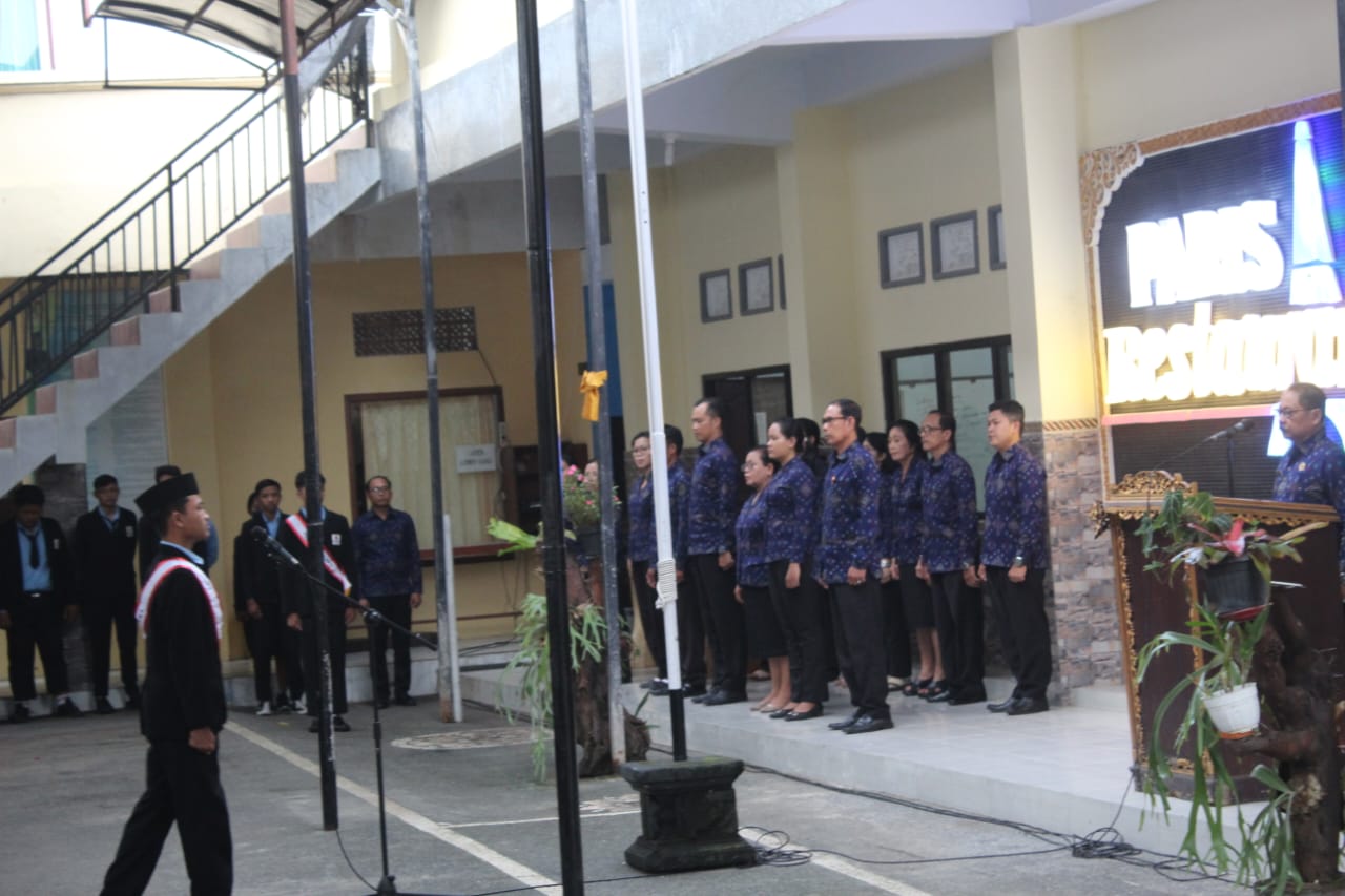 Apel Puputan Klungkung di SMA Pariwisata PGRI Dawan Klungkung atau SMA Paris, Jumat, 28 April 2023.