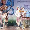 Salah satu peserta wimbakara (lomba) musikalisasi puisi Bali serangkaian Bulan Bahasa Bali VIII di Gedung Ksirarnawa Denpasar, Selasa, 17 Februari 2026.